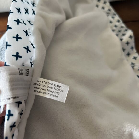 Miffy Bunny Baby Security Blanket Gray Cloud Douglas Cuddle Toy Satin Trim Lovey - Picture 11 of 11